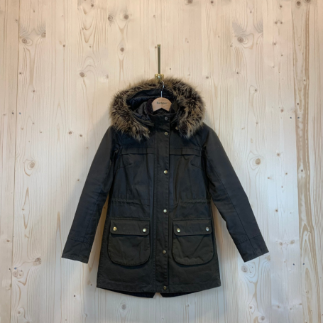 Parka Huilée Dartford Barbour Femme - S/M - Vert Olive - Seconde Main