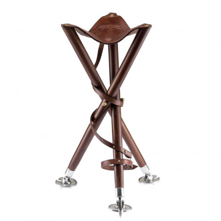 Trépied Pliant en Bois et Cuir Gastrock
