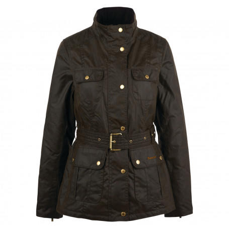 Veste huilée Winter Utility avec ceinture femme Barbour